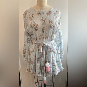 LoveShackFancy Dolman Sleeve Elastic Waist Dress